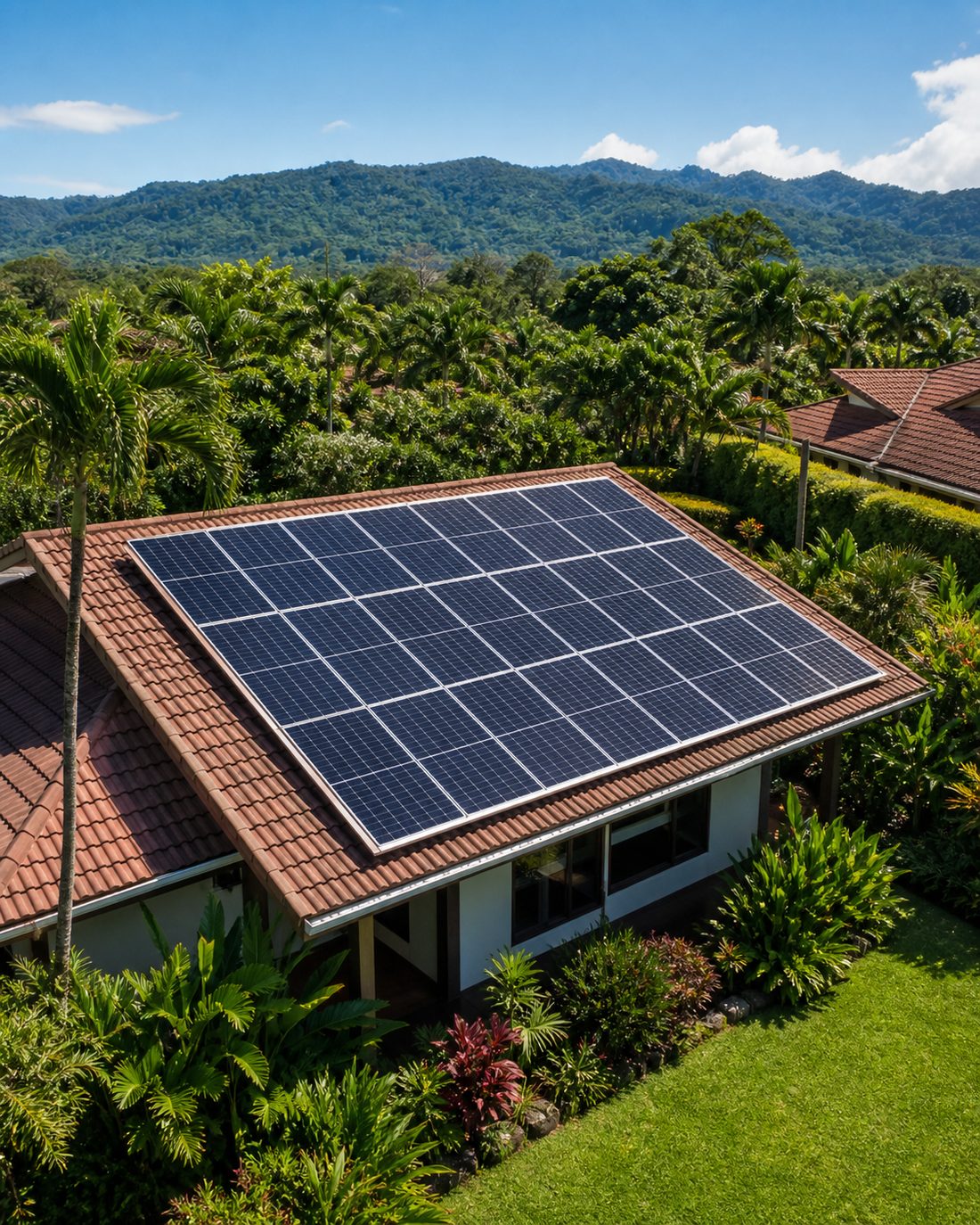 Imagen referencial de una instalación solar residencial